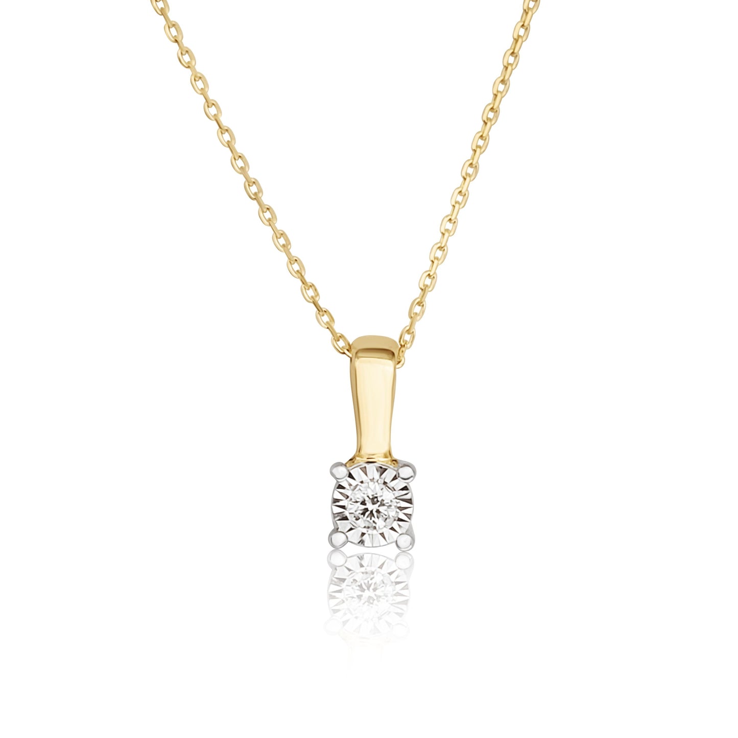 Diamond Necklace 18K Yellow Gold - MIMUKA