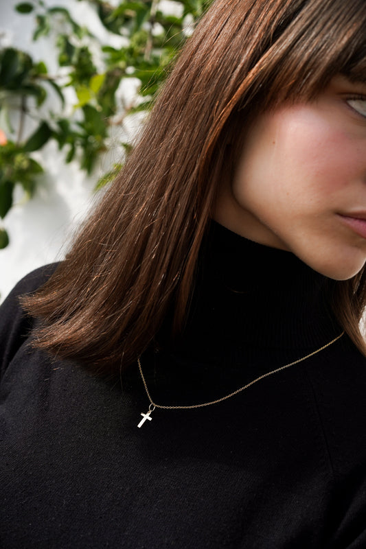 Gold Cross 18K Yellow and chain - MIMUKA